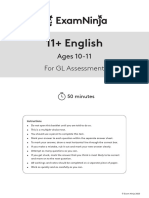 11 Plus GL Assessment English Question Booklet PDF