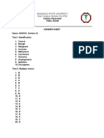 Answer Sheet