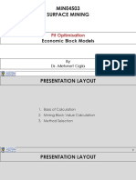 MINE4503 - 09 - Pit Optimisation - 010 - PRESENTATION - 01-Economic Block Models