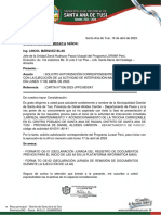 Oficio Modelo para Solicitar Autorización de Inicio de Ejecución