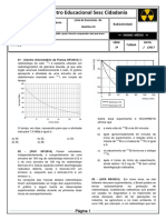 Exercícios de Química - Lista Boa Com Gab - Sesc Cidadania