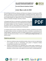 Informe LXXI Foro Del Clima de America Central Perspectiva Del Clima para El Periodo Mayo A Julio 2023