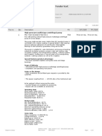 Tender Text: High-Pressure Multistage Centrifugal Pump