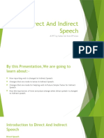 Direct and Indirect Speech