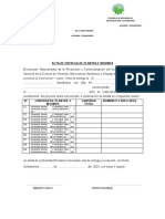 Acta de Entrega de Plantas e Insumos