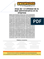 Sopa de Letras de 15 Utilidad de La Contabilidad Administrativa en La Empresa