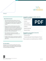 VETASSESS Information Sheet - UniversityLecturer