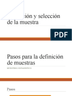 Pasos para La Definición de Muestras (Análisis Cuantitativo)