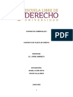 Investigación Contrato de Tarjeta de Crédito Costa Rica