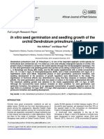 in Vitro Seed Germination and Seedling Growth of The