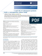 Caesarean Birth and Risk of Subsequent Preterm Birth: A Retrospective Cohort Study