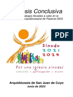 Síntesis Conclusiva - Asamblea Arquidiocesana de Pastoral 2023