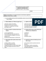 Evaluación de Ambar en Cuarto y Sin Su Amigo