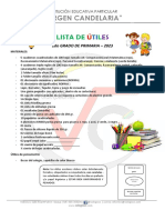 Lista de Utiles 2do Primaria Original...