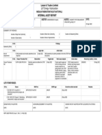 Internal Audit Report