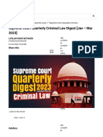 Supreme Court Quarterly Criminal Law Digest (Jan - Mar 2023)