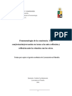 6 Fenomenología de La Conciencia Autor Cristóbal Cea Bustamante