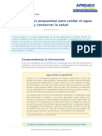 Argumentamos Propuestas para Cuidar El Agua y Conservar La Salud