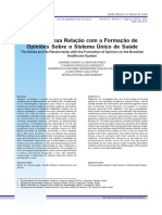 A Mídia e Sua Relação Com A Formação de Opiniões Sobre o Sistema Único de Saúde