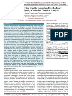 A Review Analytical Quality Control and Methodology in Internal Quality Control of Chemical Analysis