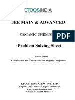 Classification & Nomenclature of OC - Problem Solving - JEE Sheet PDF