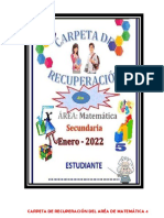 Carpeta de RECUPERACION 4°matematica - Resuelve Problemas de Gestion de Datos