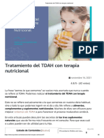 Tratamiento Del TDAH Con Terapia Nutricional