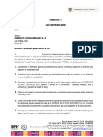 Formato No 1 - Carta de Presentacion