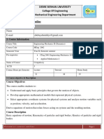 Dynamics Course Outline