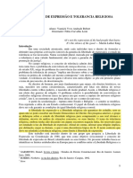 Liberdade de Expressão e Tolerancia Religiosa