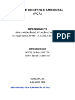 Plano de Controle Ambiental Hotel