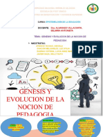 Genesis y Evolución de La Pedagogía