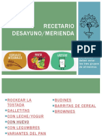 Recetario Desayuno y Merienda