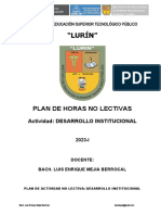 2023-1 Formato Plan Horas No Lectivas