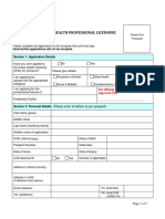 Healthcare Professionals Application Form