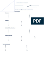 Answersheet Science-7 Quarter-4 Module-1