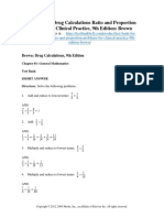 Test Bank For Drug Calculations Ratio and Proportion Problems For Clinical Practice 9th Edition Brown