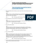 Test Bank For Geol 2nd Edition Reed Wicander Download