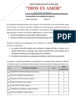 Acta de Acuerdo Tomados en Reunión Con PPFF