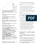 EXERCÍCIOS Orações Subordinadas Adjetivas e Adverbiais