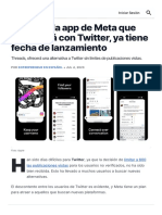 Threads, La App de Meta Que Competirá Con Twitter, Ya Tiene Fecha de Lanzamiento - Entrepreneur
