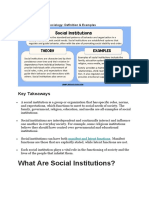 Social Institutions in Sociology