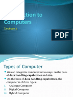 Introduction To Computers Lecture 4