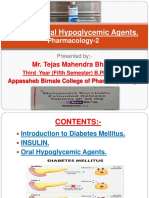 Insulin & Oral Hypoglycemic Agents.: Pharmacology-2