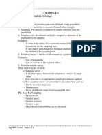 Chapter - Sampling & Sampling Techique