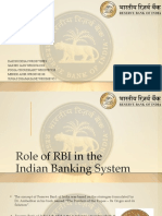 Role of Rbi in The Indian Banking System