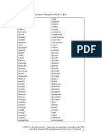 Common Misspelle Words