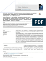 Reference Intervals For LC-MS-MS Measurements of Plasma Free, Urinary