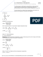 Study Notes On Refrigeration