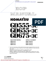 Komatsu Motor Grader Gd655 3c Shop Manual